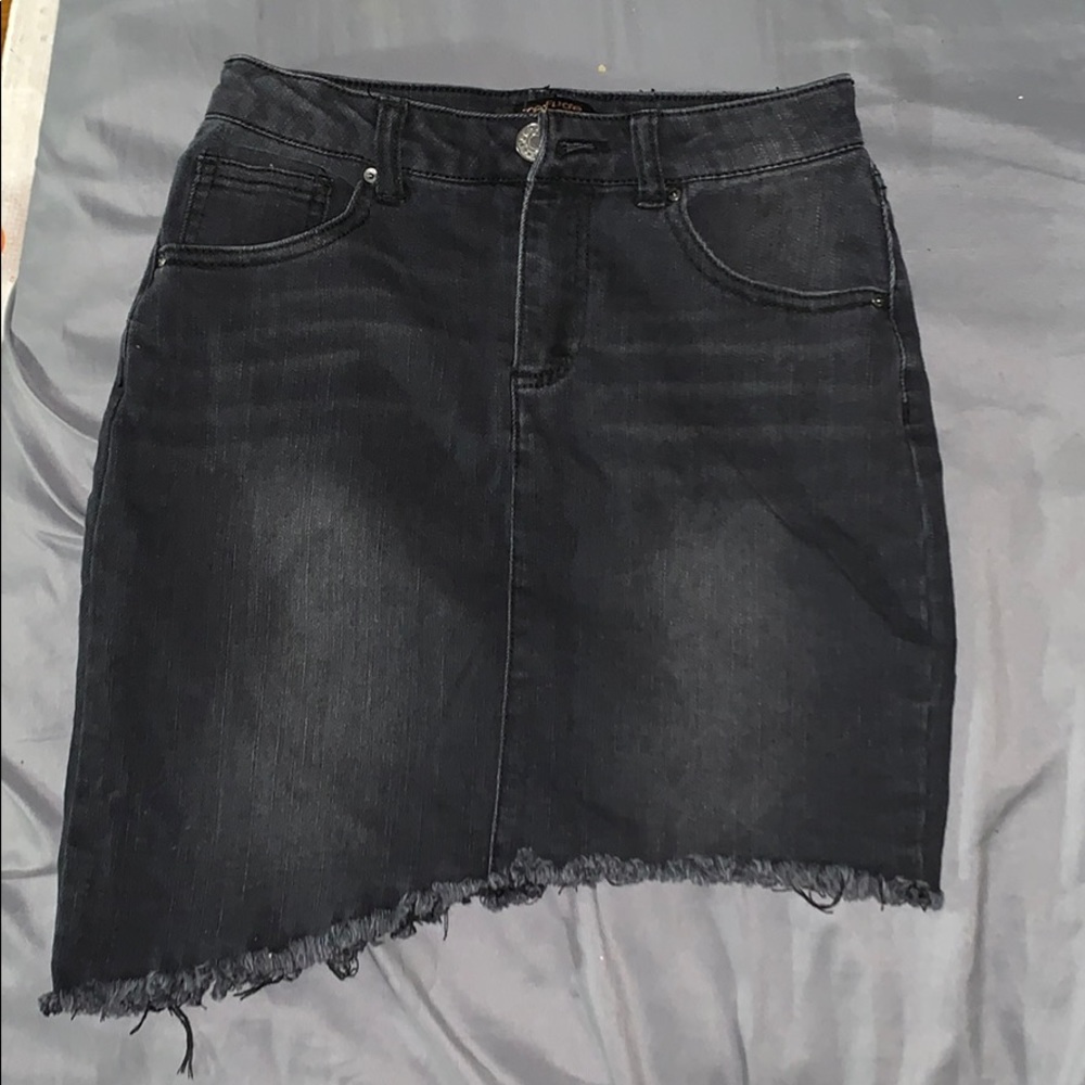 Refuge Black Denim Skirt